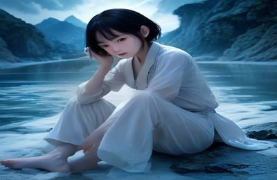 摄影棚内柔光灯下的人像摄影布景，营造写真拍摄的专业质感氛围